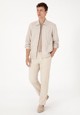 Erkek Krem Fermuarlı Gömlek - 50299602012