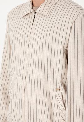 Erkek Krem Fermuarlı Gömlek - 50299602012