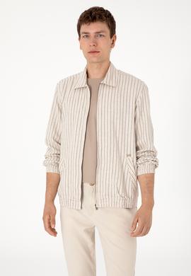 Erkek Krem Fermuarlı Gömlek - 50299602012