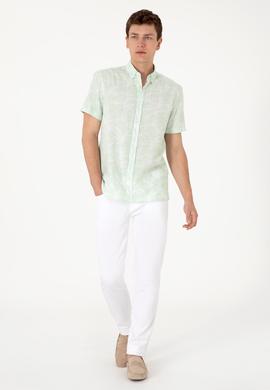 Erkek Su Yeşili Kısa Kollu Gömlek - 50300419017