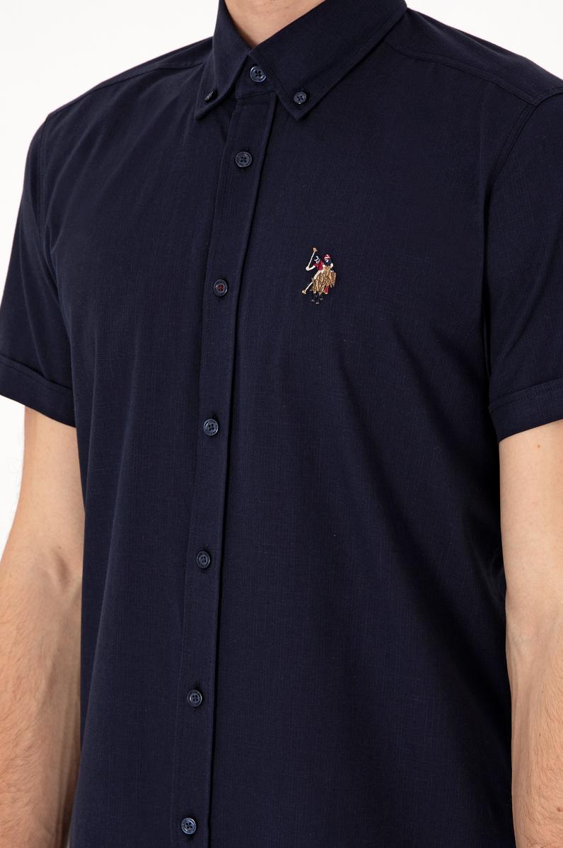 Erkek Lacivert Kısa Kollu Gömlek