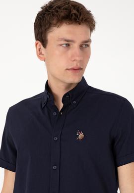 Erkek Lacivert Kısa Kollu Gömlek - 50298007023