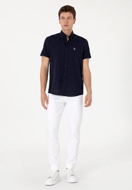 Erkek Lacivert Kısa Kollu Gömlek - 50298007023