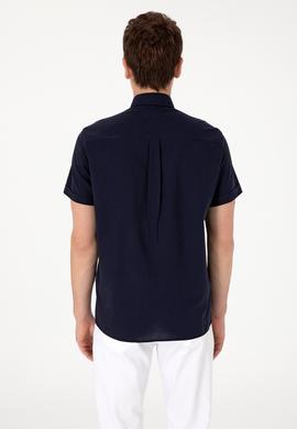 Erkek Lacivert Kısa Kollu Gömlek - 50298007023