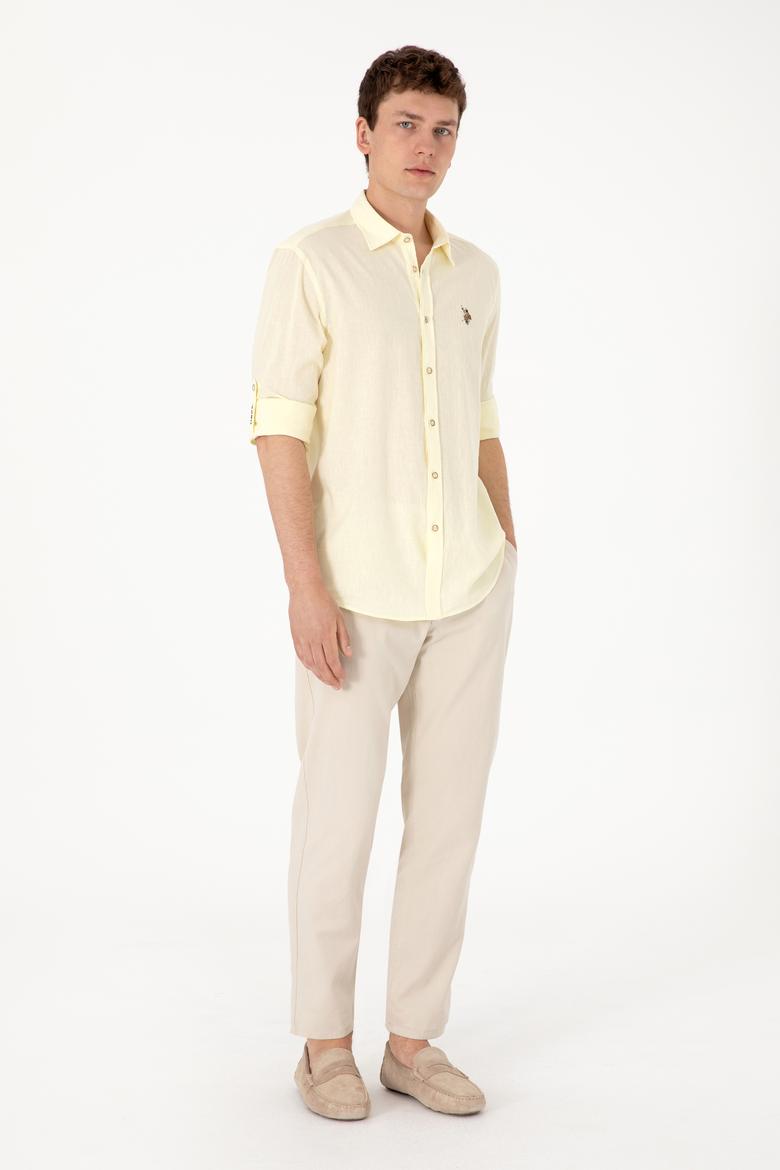 Erkek Limon Uzun Kollu Basic Gömlek - 50297868160