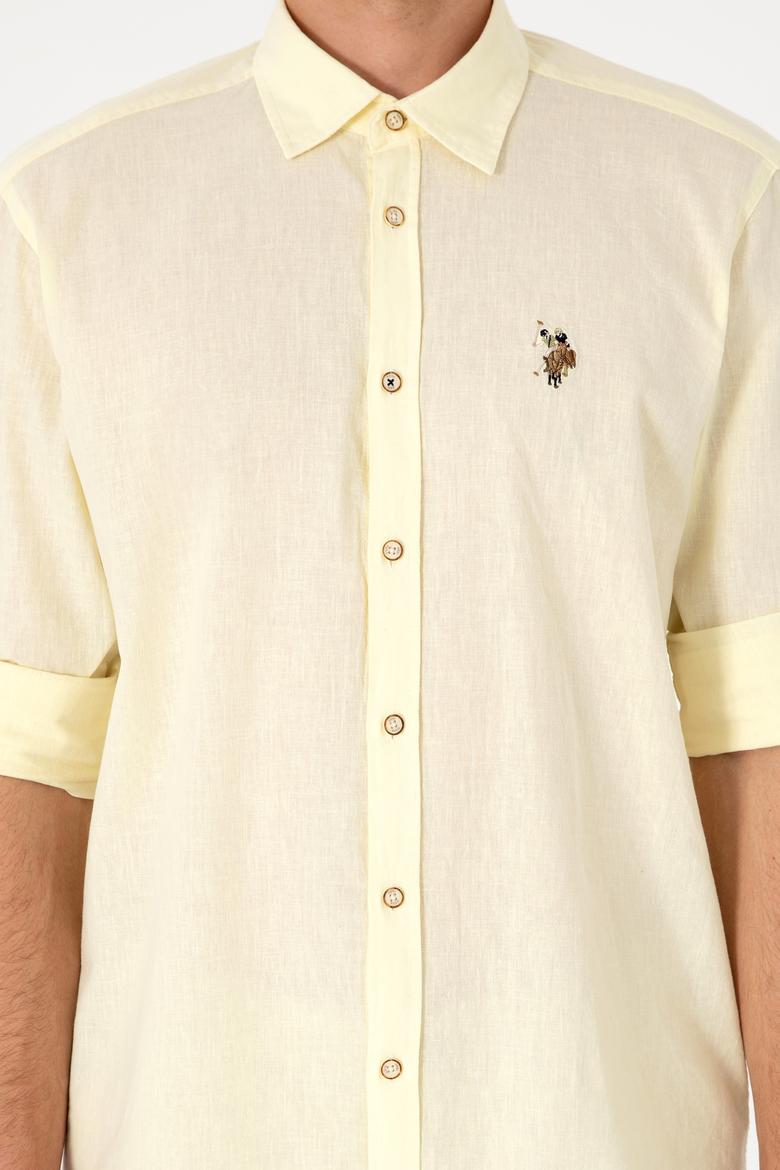 Erkek Limon Uzun Kollu Basic Gömlek - 50297868160