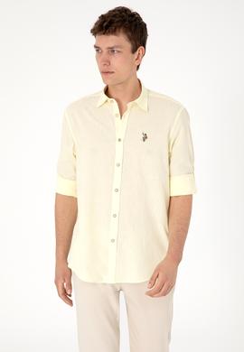 Erkek Limon Uzun Kollu Basic Gömlek - 50297868160