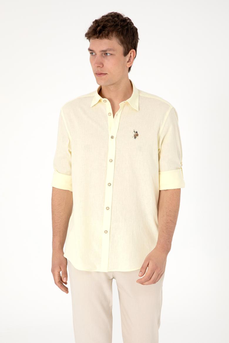 Erkek Limon Uzun Kollu Basic Gömlek - 50297868160