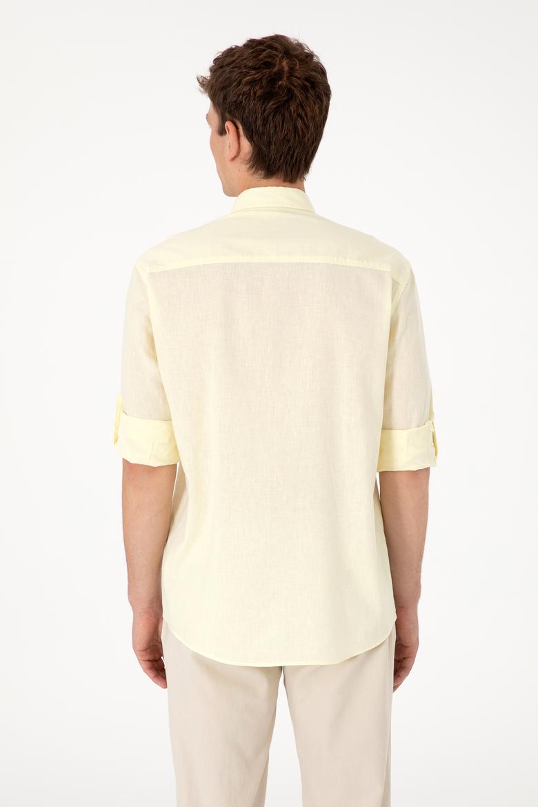 Erkek Limon Uzun Kollu Basic Gömlek - 50297868160