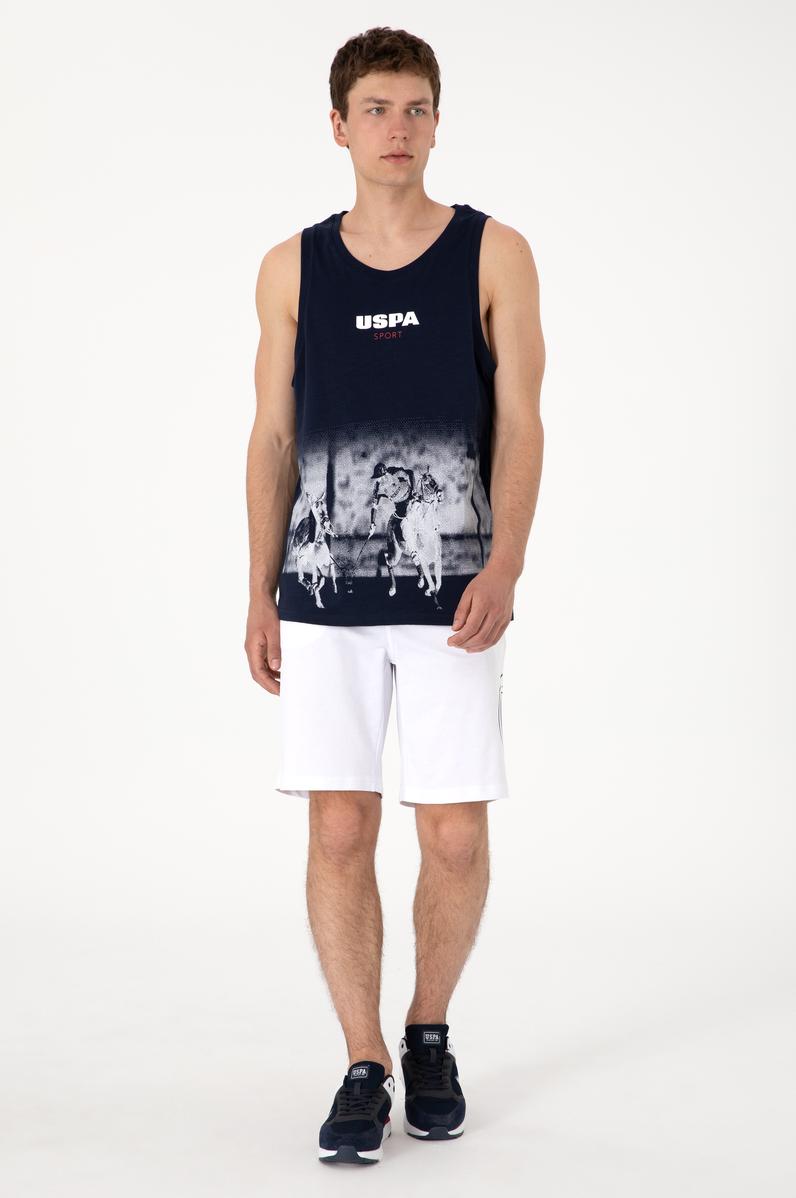 Erkek Beyaz Örme Şort