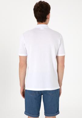 Erkek Regular Fit Polo Yaka Mavi Tişört - 50300365017