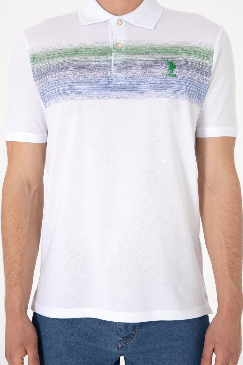 Erkek Regular Fit Polo Yaka Mavi Tişört - 50300365017