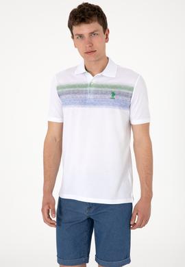 Erkek Regular Fit Polo Yaka Mavi Tişört - 50300365017
