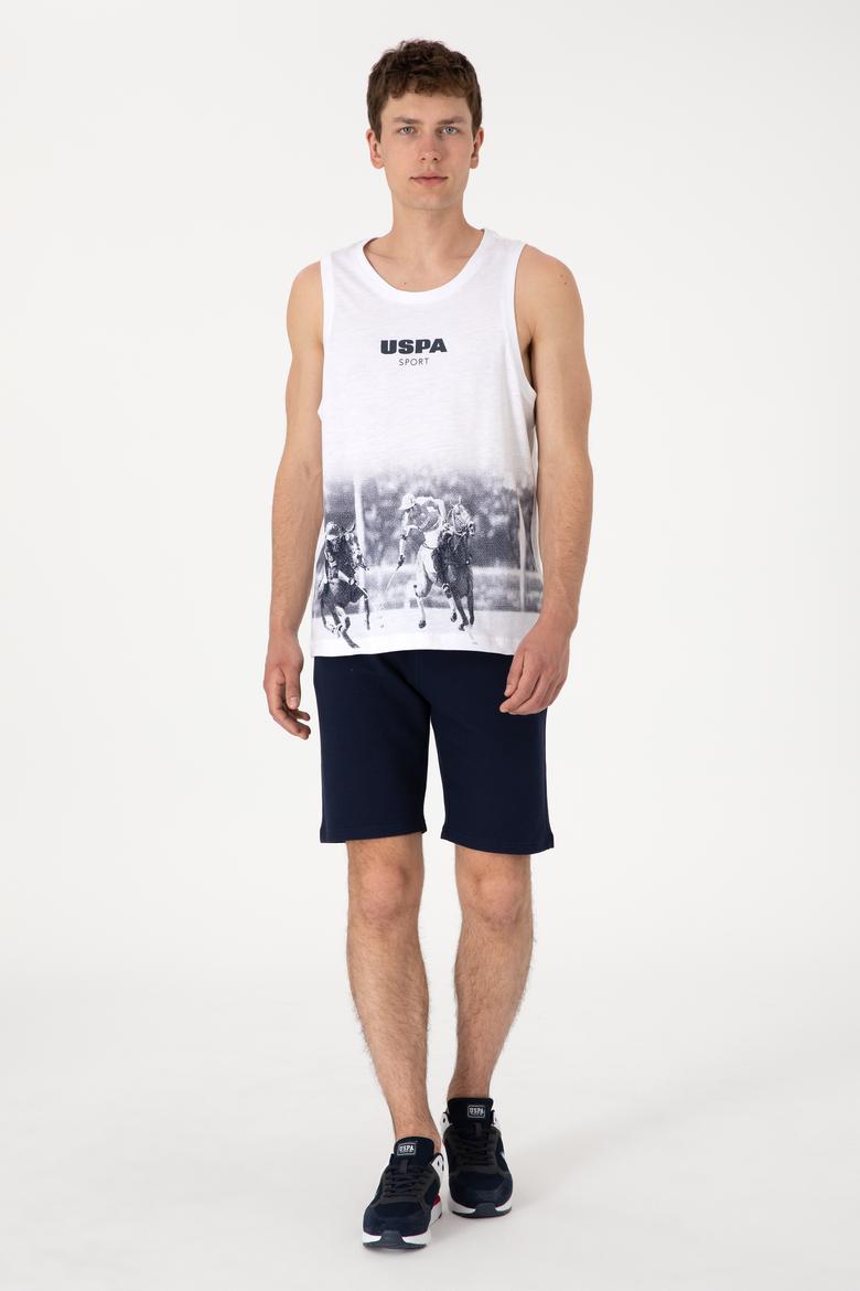 Erkek Regular Fit Bisiklet Yaka Beyaz Kolsuz Tişört - 50300111034