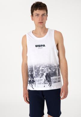 Erkek Regular Fit Bisiklet Yaka Beyaz Kolsuz Tişört - 50300111034