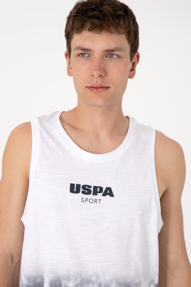 Erkek Regular Fit Bisiklet Yaka Beyaz Kolsuz Tişört - 50300111034