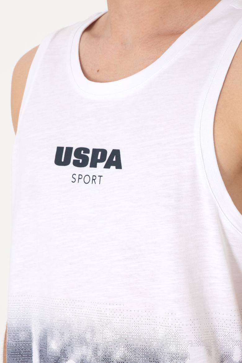 Erkek Regular Fit Bisiklet Yaka Beyaz Kolsuz Tişört - 50300111034