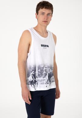 Erkek Regular Fit Bisiklet Yaka Beyaz Kolsuz Tişört - 50300111034