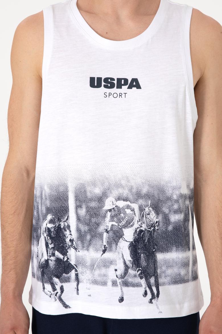 Erkek Regular Fit Bisiklet Yaka Beyaz Kolsuz Tişört - 50300111034