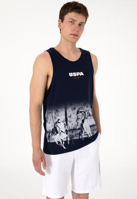 Erkek Regular Fit Bisiklet Yaka Lacivert Kolsuz Tişört - 50300111043