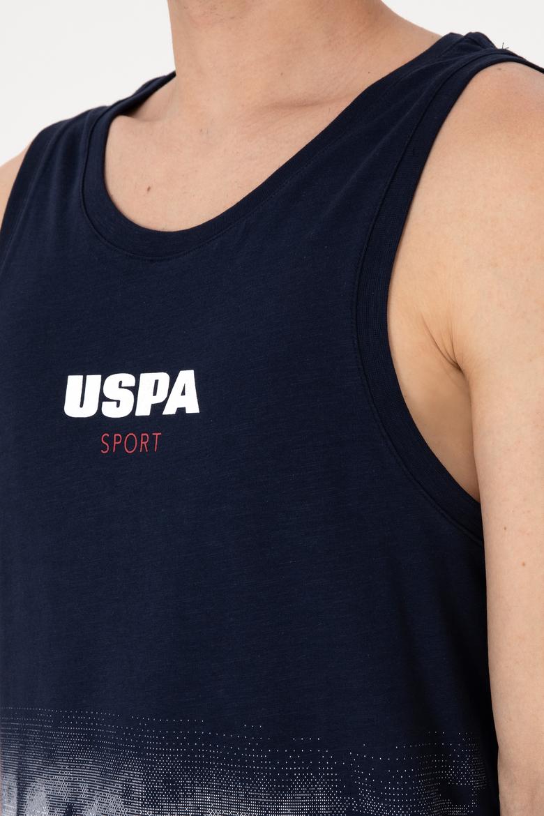 Erkek Regular Fit Bisiklet Yaka Lacivert Kolsuz Tişört - 50300111043