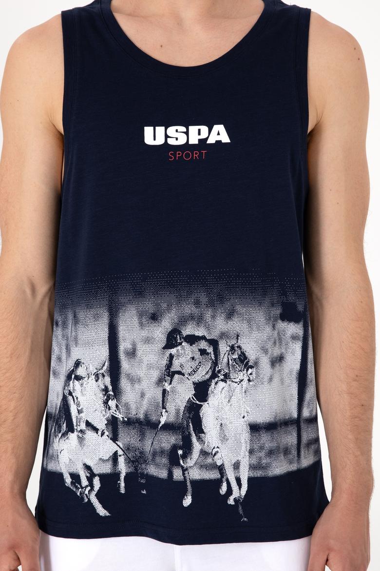 Erkek Regular Fit Bisiklet Yaka Lacivert Kolsuz Tişört - 50300111043