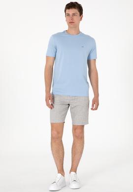 Erkek Açık Gri Dokuma Şort - 50300423052