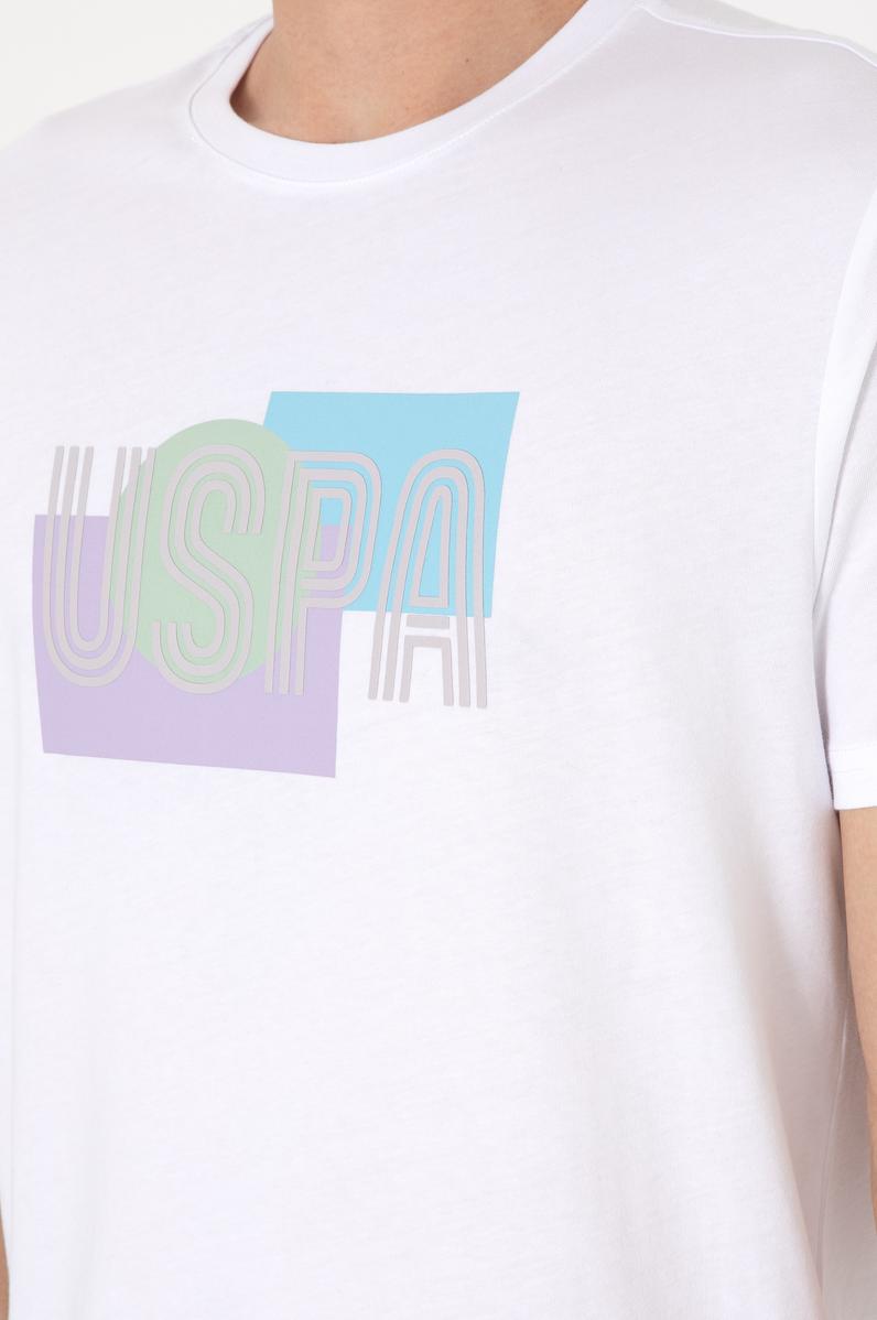 Erkek Regular Fit Beyaz Bisiklet Yaka Tişört