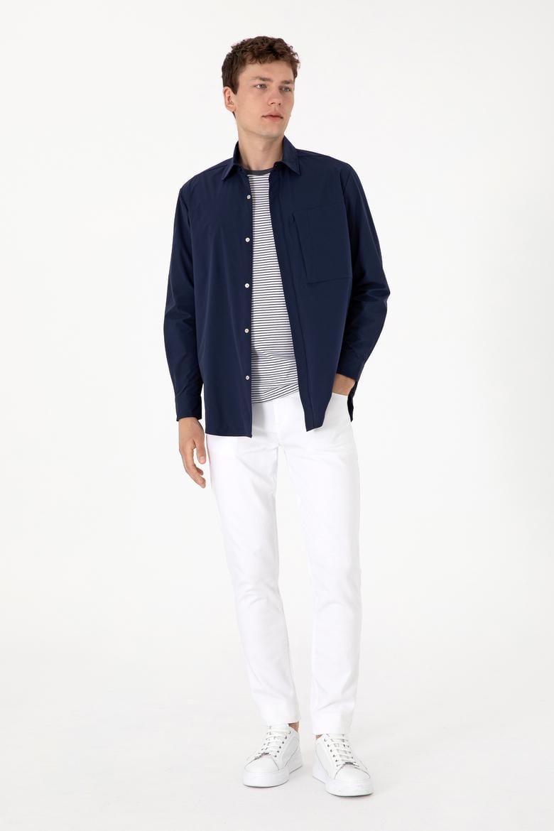 Erkek Lacivert Uzun Kollu Gömlek - 50301077001