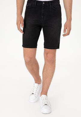Erkek Siyah Jean Şort - 50304344003