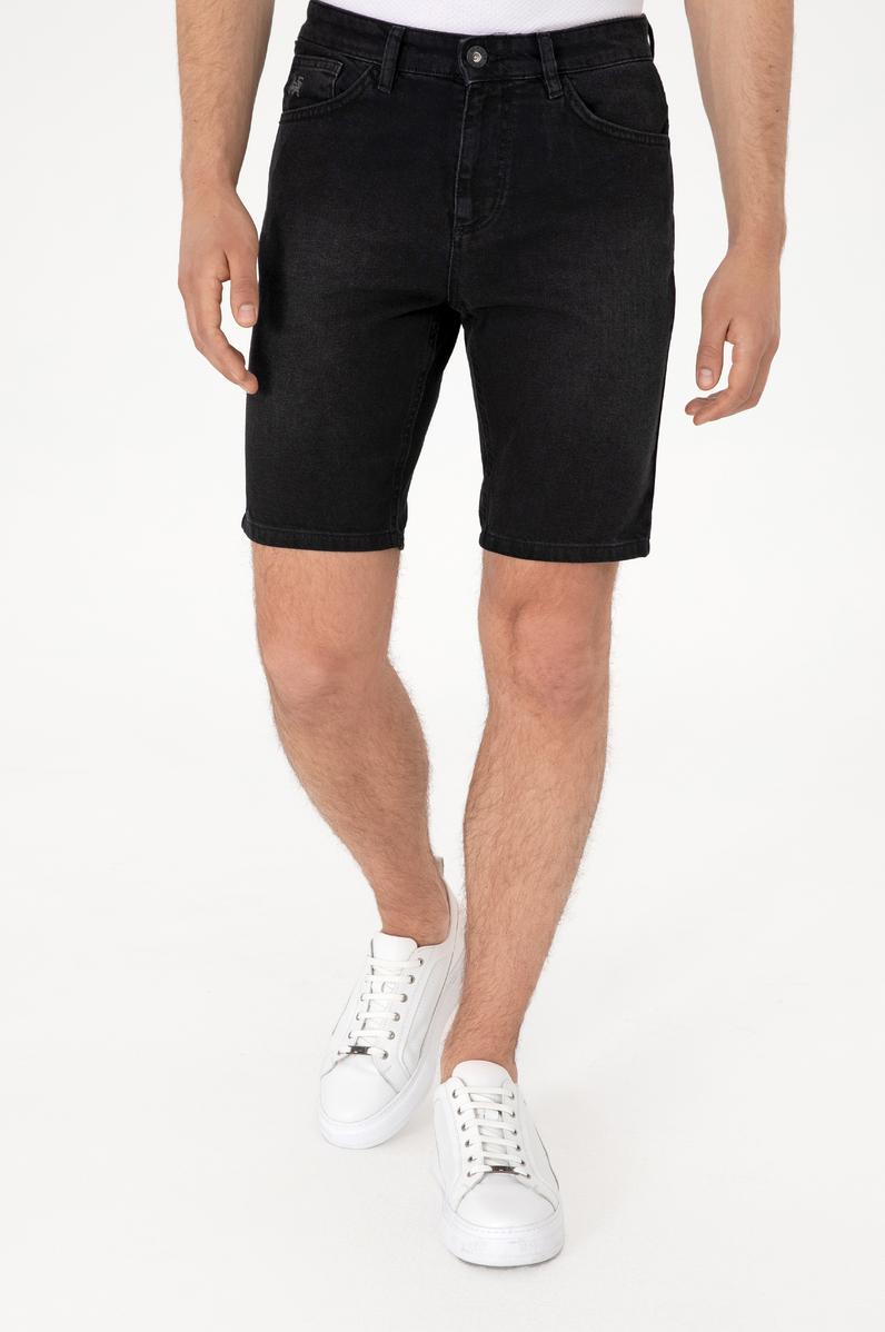 Erkek Siyah Jean Şort