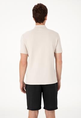 Erkek Regular Fit Polo Yaka Taş Dokulu Tişört - 50300165027