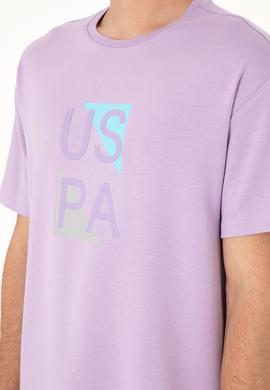 Erkek Comfort Fit Lila Bisiklet Yaka Tişört - 50299882009