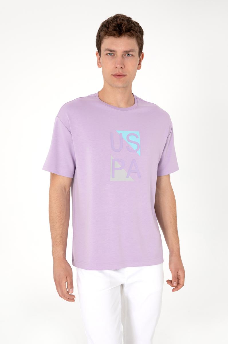 Erkek Comfort Fit Lila Bisiklet Yaka Tişört