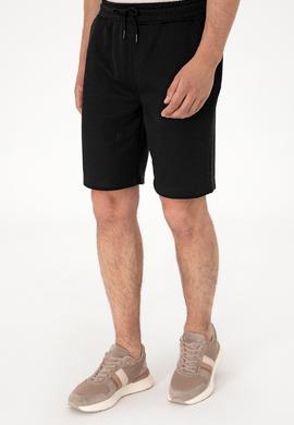 Erkek Siyah Örme Şort - 50308794016