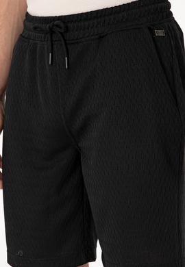 Erkek Siyah Örme Şort - 50308794016