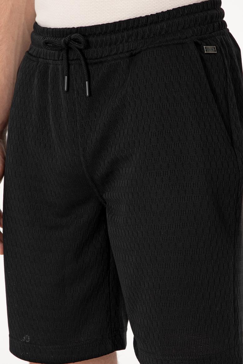 Erkek Siyah Örme Şort - 50308794016