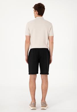 Erkek Siyah Örme Şort - 50308794016