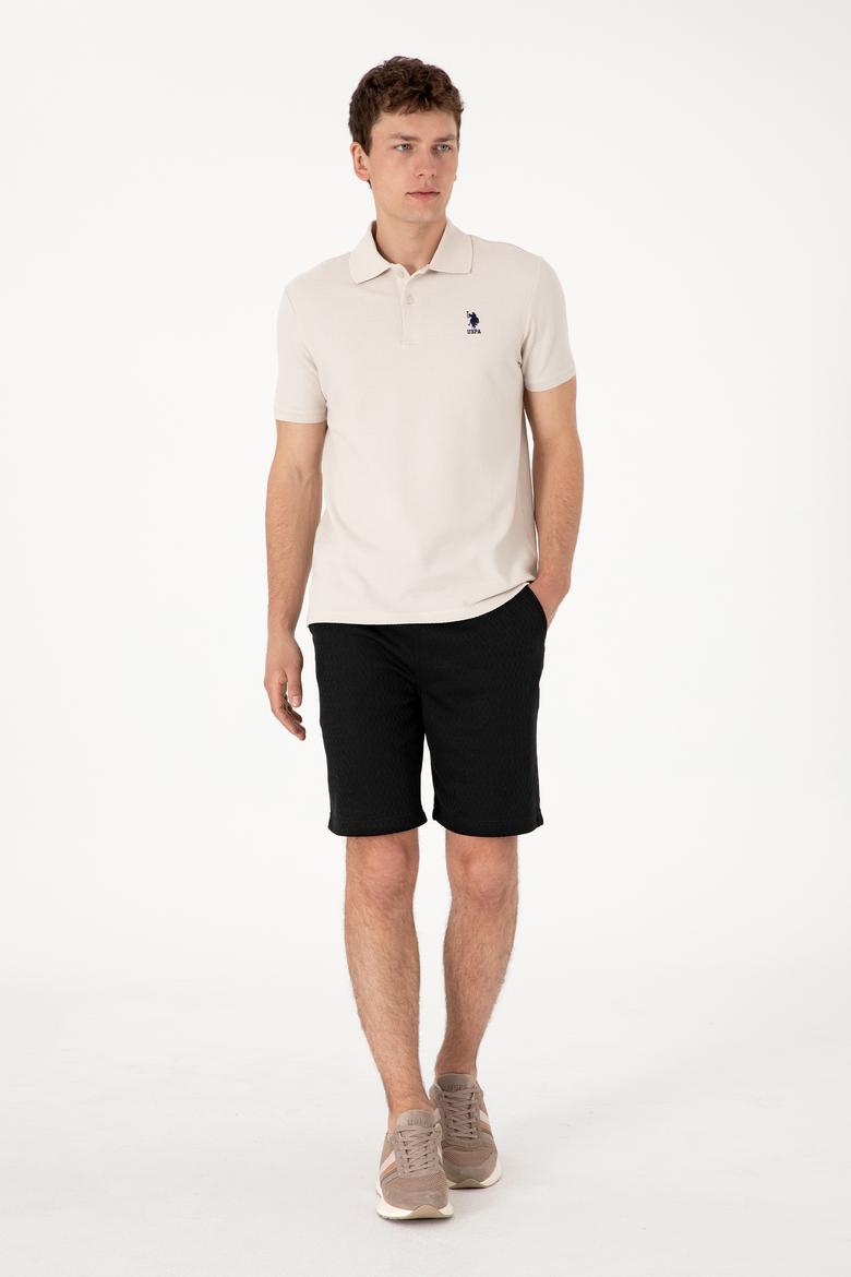 Erkek Siyah Örme Şort