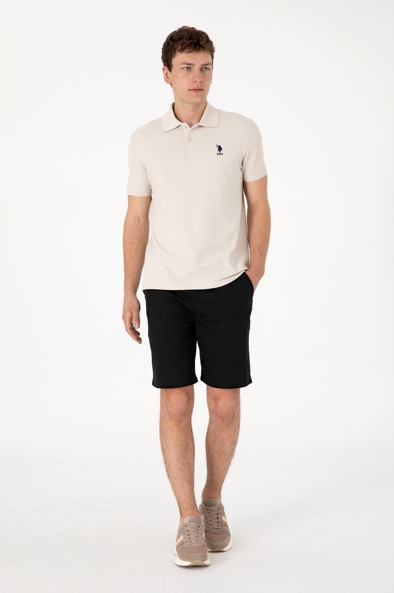 Erkek Siyah Örme Şort