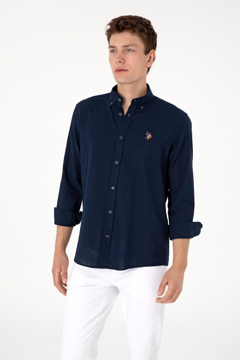 Erkek Lacivert Uzun Kollu Gömlek - 50299578014