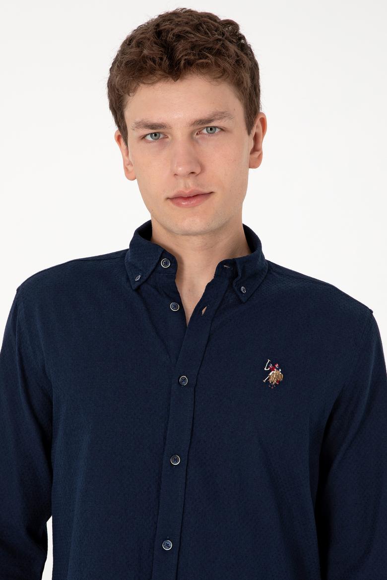 Erkek Lacivert Uzun Kollu Gömlek - 50299578014