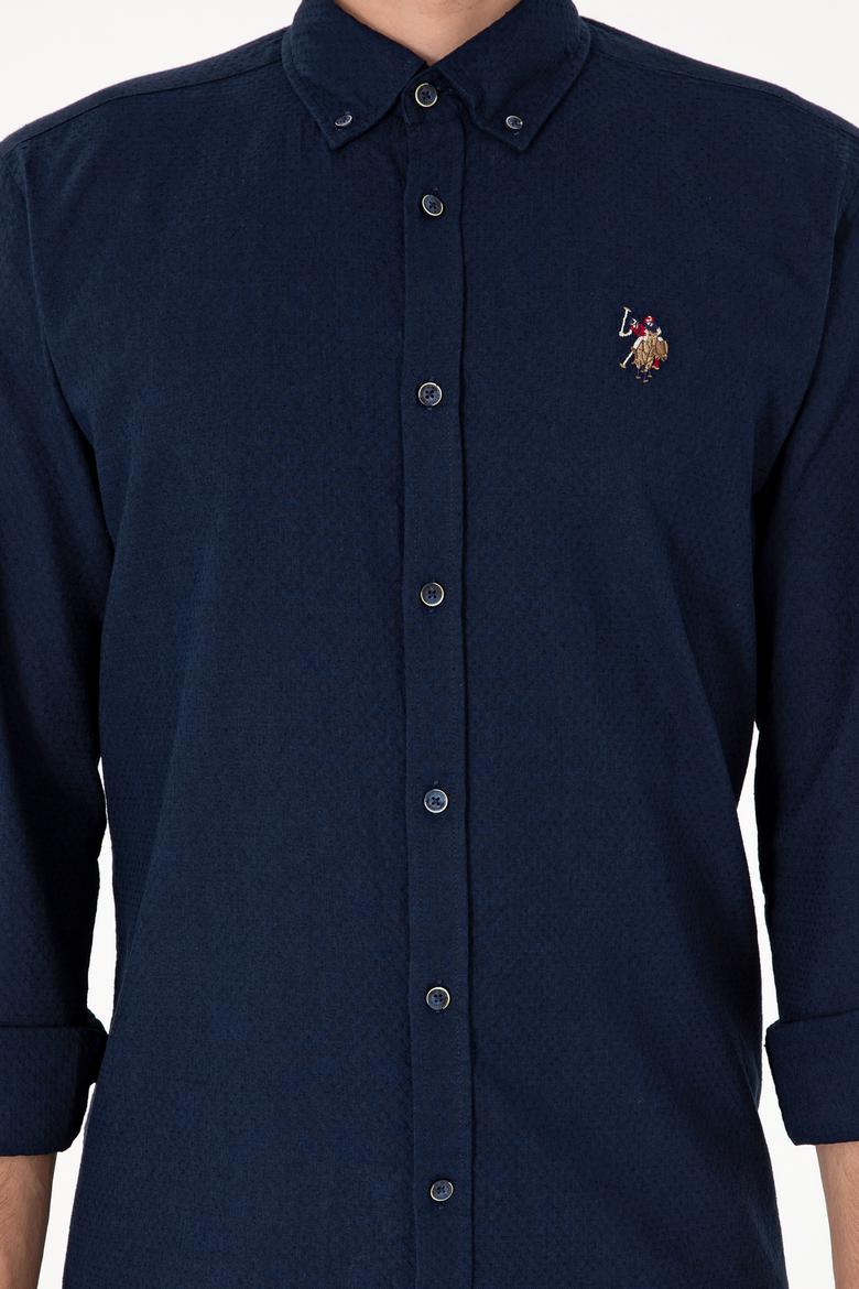 Erkek Lacivert Uzun Kollu Gömlek - 50299578014