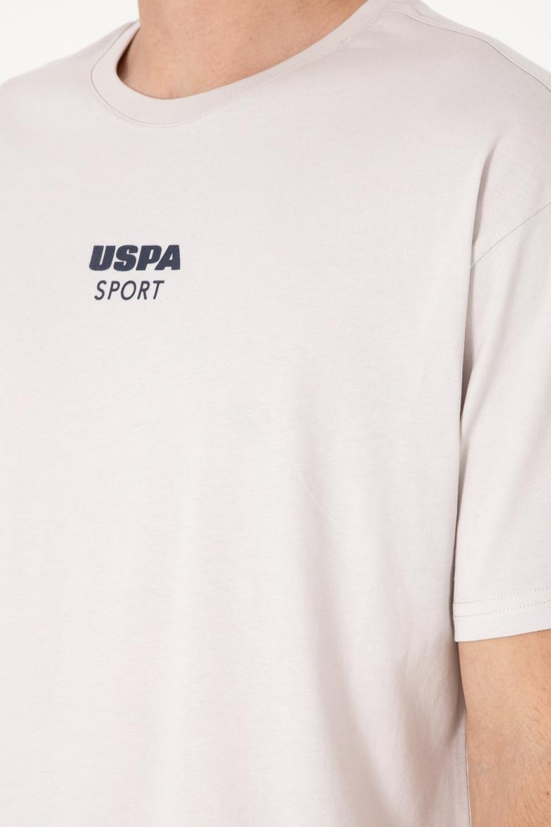 Erkek Comfort Fit Bisiklet Yaka Açık Gri Tişört - 50299970009