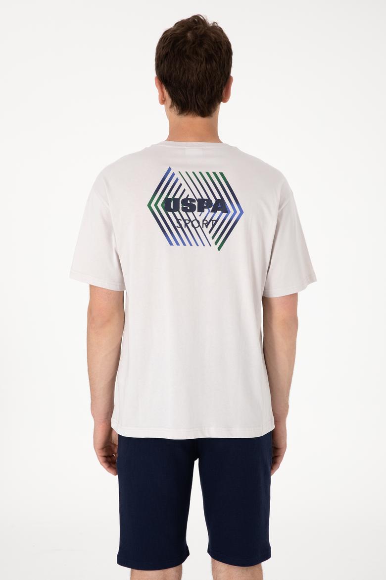 Erkek Comfort Fit Bisiklet Yaka Açık Gri Tişört - 50299970009