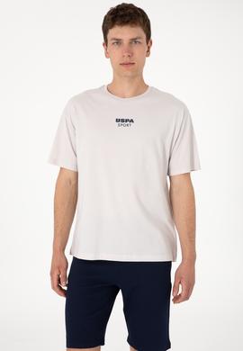 Erkek Comfort Fit Bisiklet Yaka Açık Gri Tişört - 50299970009