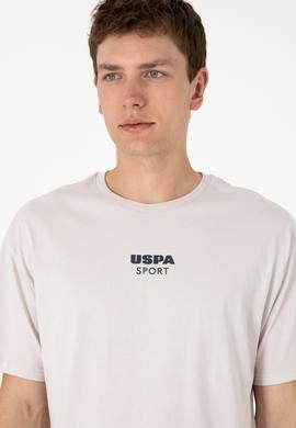 Erkek Comfort Fit Bisiklet Yaka Açık Gri Tişört - 50299970009