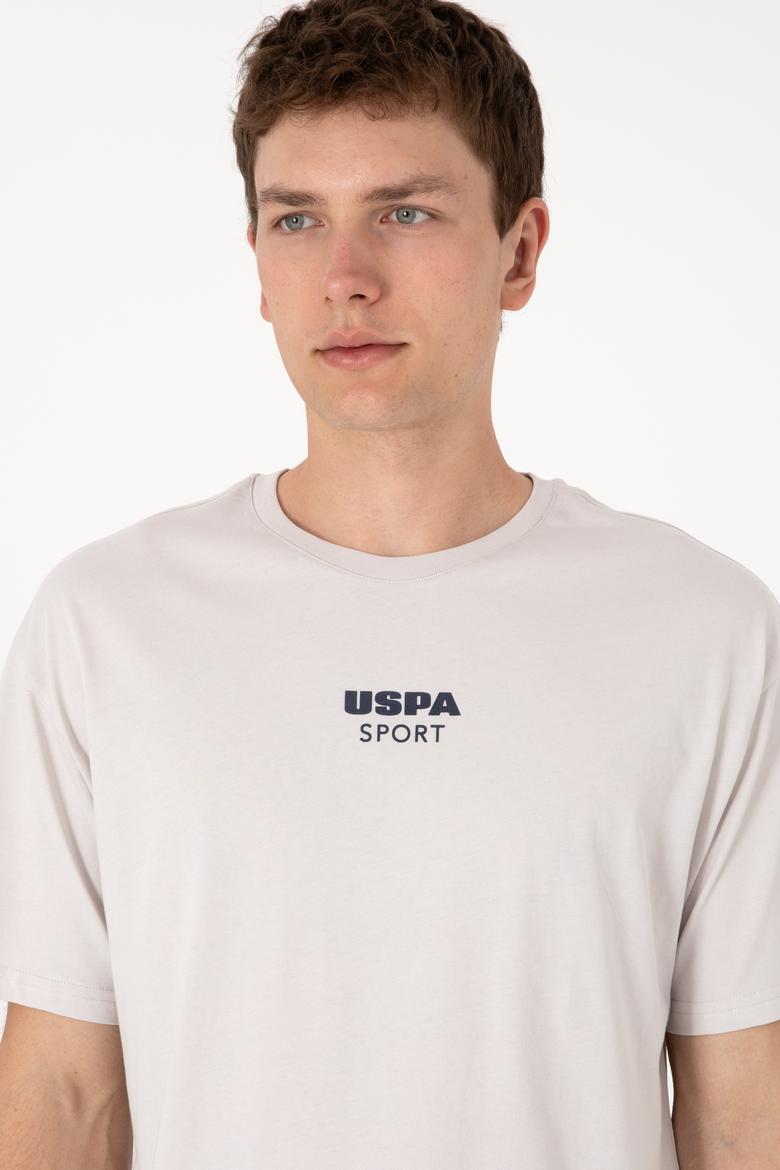 Erkek Comfort Fit Bisiklet Yaka Açık Gri Tişört - 50299970009