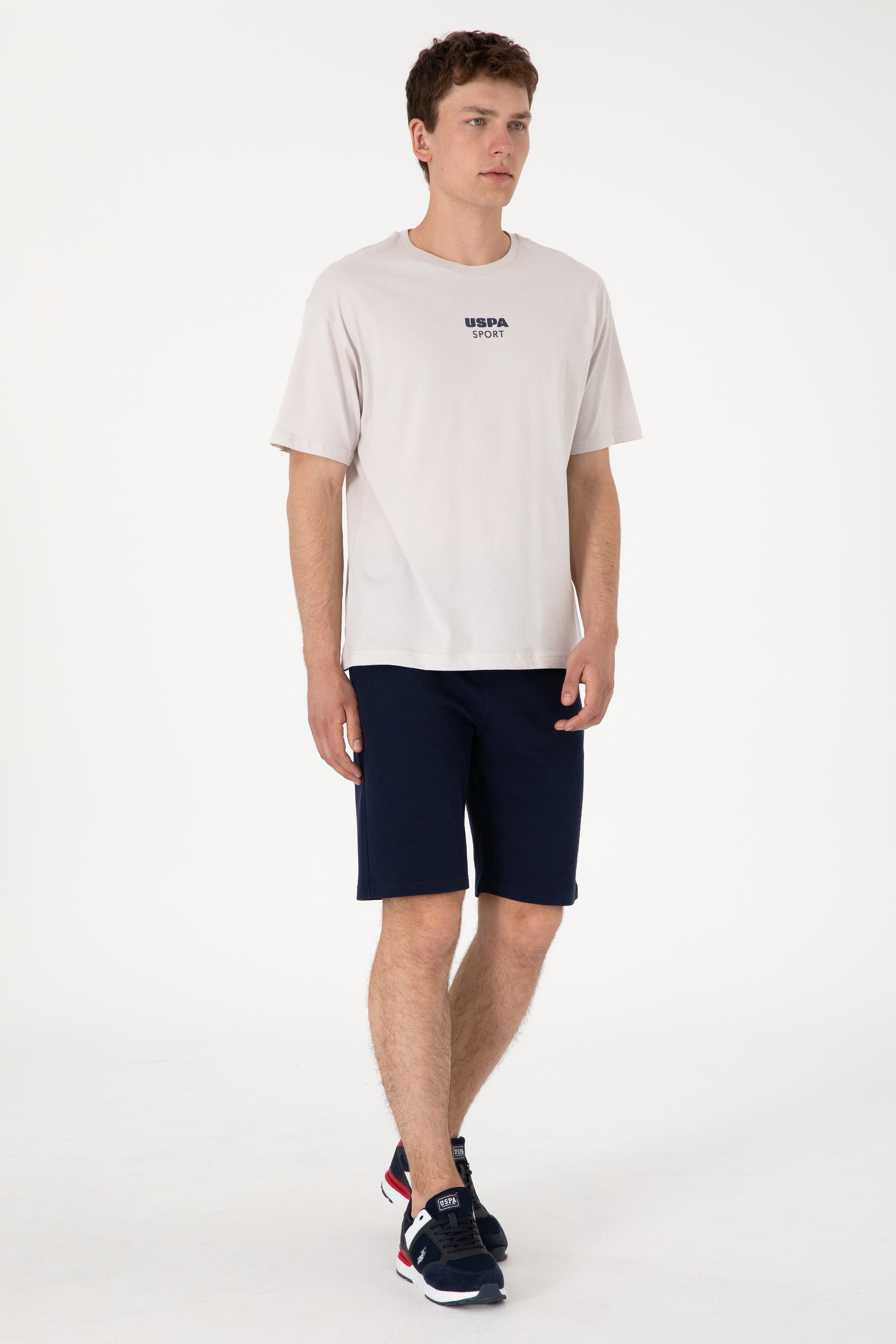Erkek Comfort Fit Bisiklet Yaka Açık Gri Tişört - Image 4