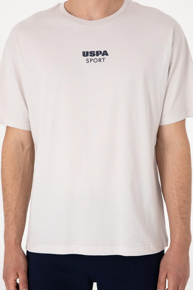 Erkek Comfort Fit Bisiklet Yaka Açık Gri Tişört - 50299970009